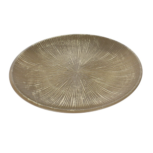 Dekoteller rund - gold - aus Holz - ø ca. 30 cm