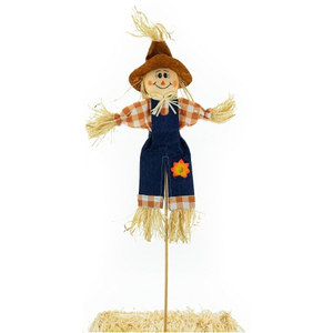 Pflanzenstecker - Strohpuppe - bunt - 1 Stück