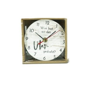 Mini-Uhr - mit Botschaft - 1 Stück