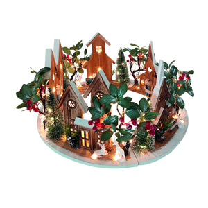 LED Weihnachtsdorf 5-teilig - ø ca. 28cm