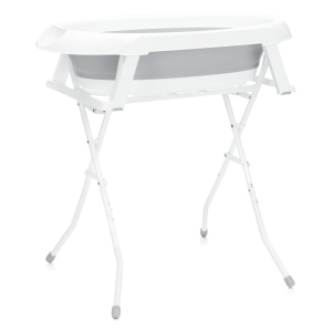 Faltbadewanne mit Gestell - weiß-grau