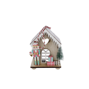 LED Haus - Dekohänger - Weihnachten - ca. 11 x 8,5 x 14 cm