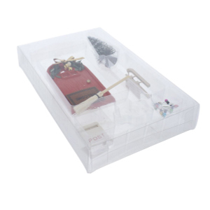 Dekoset Wichteltür - 9-teilig - rot - ca. 7,5 x 13,2 x 0,9 cm