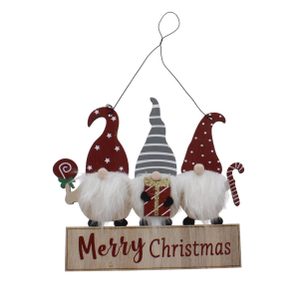 Hängeschild - Merry Christmas - Wichtel - ca. 20 x 28 cm