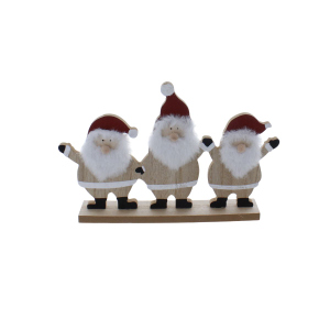 Standdeko - 3 Weihnachtsmänner - ca. 25 x 4 x 16 cm