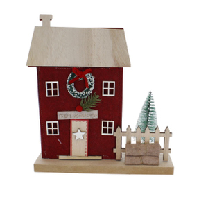 Standdeko - Haus - Frohe Weihnachten - ca. 20 x 5 x 22 cm