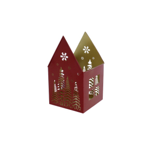 Windlicht - Waldhaus - ca. 11 x 10,5 x 17,8 cm