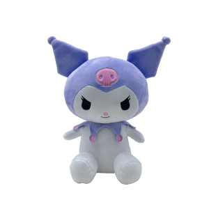 Plüschfigur - Kuromi mit lila Hut - ca. 30 cm