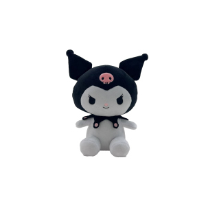 Plüschfigur - Kuromi mit schwarzem Hut - ca. 30 cm