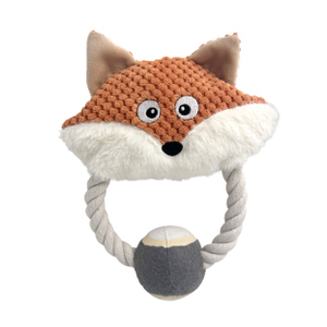 Tierspielzeug - Fuchs mit Ring - ca. 21 cm