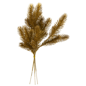 Dekozweig - Tanne - gold