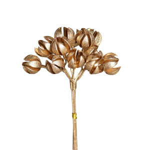 Dekozweig - Baumwolle - gold 