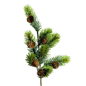 Dekozweig - Tannenzweig - grün - braun