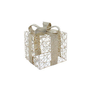 LED Geschenk gold - ca. 20 cm