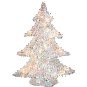 LED Tanne mit Glitzer silber - ca. 60 cm