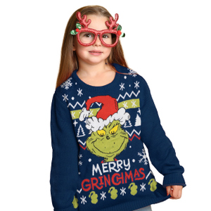 Pullover - Grinch - blau - in verschiedenen Größen erhältlich