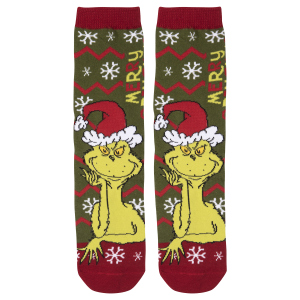 Damensocken - Grinch - rot - in verschiedenen Größen erhältlich