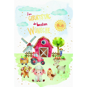 Geburtstagskarte - Zum Geburtstag die besten Wünsche