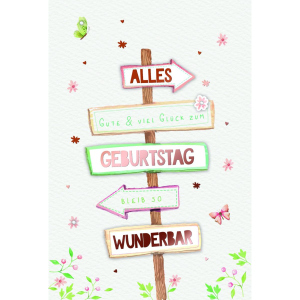 Geburtstagskarte - Alles Gute & viel Glück