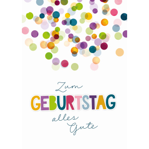 Geburtstagskarte - Konfetti - A4