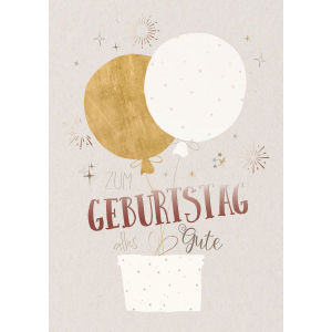 Geburtstagskarte - Luftballon - A4