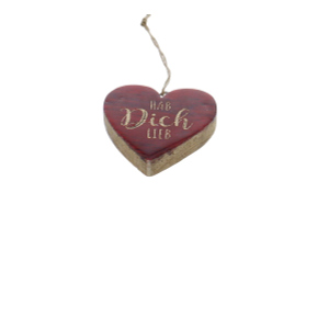 Herz - Hab Dich Lieb rot - ca. 26 x 16 x 16 cm