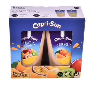 Kaufladenzubehör - Capri-Sun aus Holz - 2 Stück