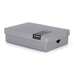 OXI BAG - Aufbewahrungsbox Pastelini - Grau - ca. 35,5 x 24 x 9,5 cm