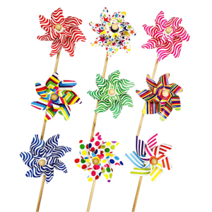 Windrad - Ø ca. 21 cm - bunt - 1 Stück