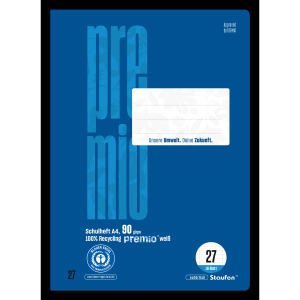 Schulheft A4 - Lineatur 27 - liniert - 16 Blatt