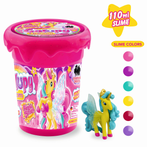 Magic Slime - Metallic-Effekt-Schleim mit Sammelfigur Einhorn - verschiedene Farben - 1 Stück
