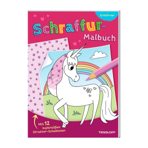 Schraffur-Malbuch - Einhörner