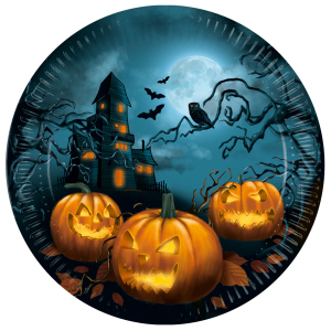 Pappteller - Halloween - 8 Stück - Ø ca. 23 cm