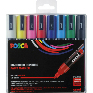 Pigmentmarker - 8er Set - Grundfarben