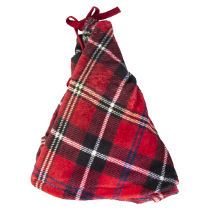 Weihnachtsbaum-Rock - kariert - ø ca. 90 cm - 1 Stück