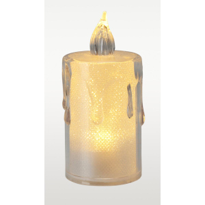 LED Kerze Acrylic - warmweiß - Höhe ca. 8 cm