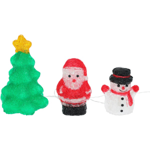 LED Weihnachtsfiguren - 3er Set - Innen und Außen geeignet