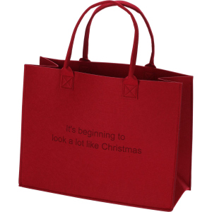Tragetasche - Weihnachtssprüche - ca. 44 x 34 cm - 1 Stück