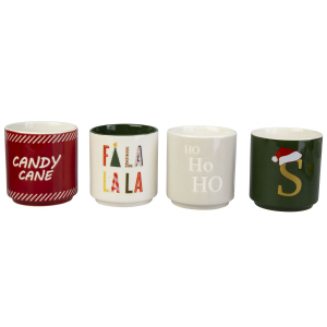 Becher-Set Weihnachten - 4 Stück - ca. 180 ml