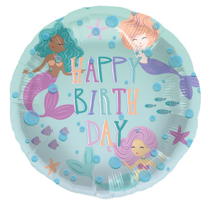 Folienballon - Happy Birthday - Mermaid Magic - Ø ca. 45 cm