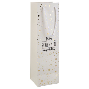 Flaschentasche - Wir schenken uns nichts - ca. 11 x 38 x 10 cm