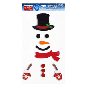 Fensterbild - Schneemann - ca. 60 x 25 cm
