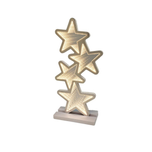 LED Standdeko - Sterne - Infinity Effekt - ca. 21 x 41 cm