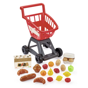 Einkaufswagen mit Spiel-Lebensmitteln