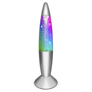 LED Lava Lampe - Glitzer Tornado - ca. 10,5 x 10,5 x 36 cm