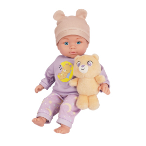 Puppe Maggy mit Plüschbär - ca. 30 cm