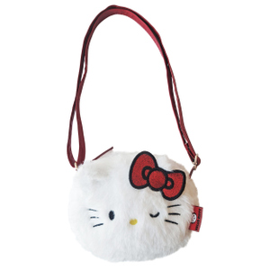 Hello Kitty - Plüschtasche - rot/weiß