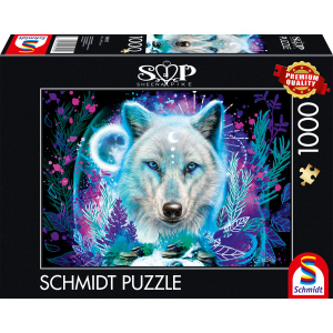 Puzzle - Sheena Pike - Neon Arktis-Wolf - 1000 Teile
