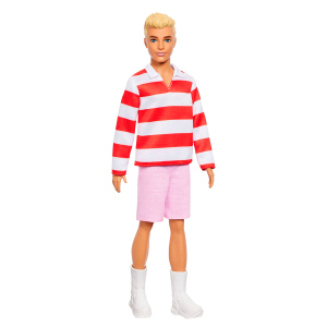 Barbie - Fashionistas - Ken Puppe - Red and White Strip
