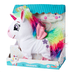 PetZoo - Regenbogen Einhorn - Funktionsplüsch - 24 cm